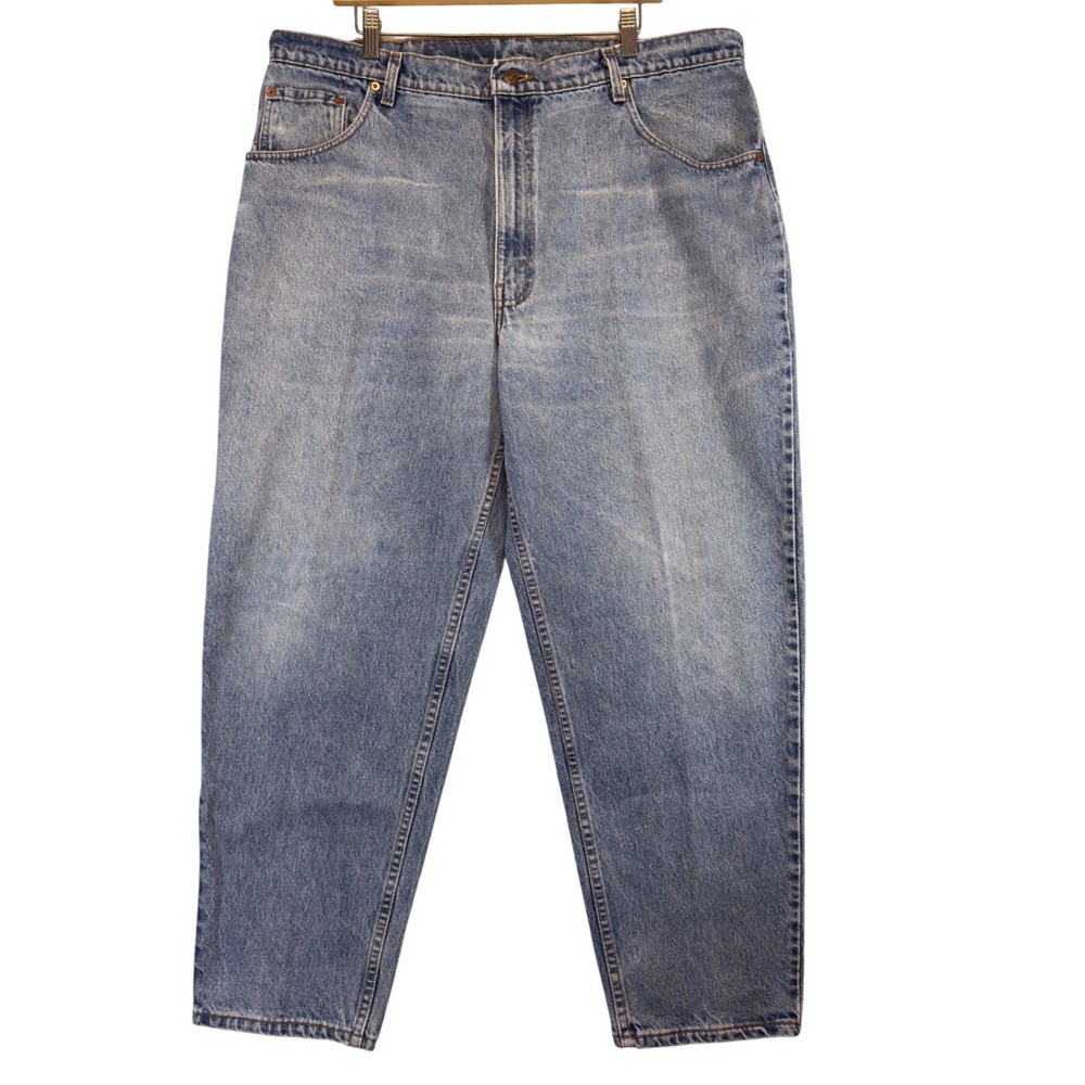 Levis 560 Loose Fit Tapered Leg Jeans Mens 42x30 Blue‎ Medium Wash Denim Vintage